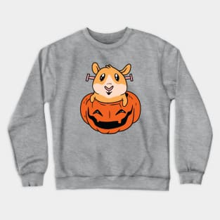Guinea Pig In Pumpkin Halloween Crewneck Sweatshirt